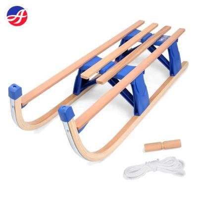 China 80CM Foldable Wooden Snow Sled For Outdoor Winter 80/90/100/110CM 80/90/100/110CM for sale