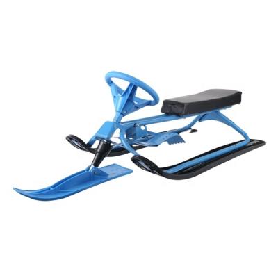 China Outdoor Winter Junior Metal Snow Sledge Scooter with Steering Wheel SB-Sled-09 SB-Sled-09 for sale