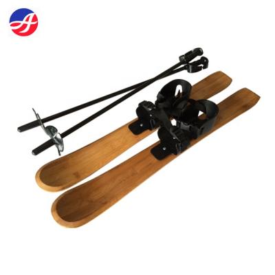 China 2020 Hot Selling Wooden Kids Bamboo Ski Set for sale