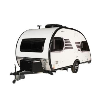 China Tiny Chamber Mini Caravan Camper Trailers Taiwen Mini Off Road Teardrop Caravan Travel Trailer for sale