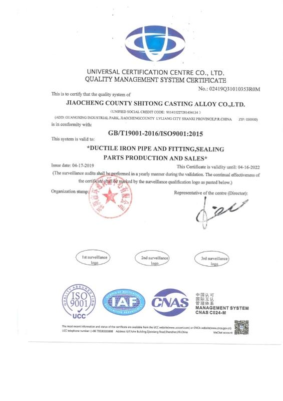 ISO9001 - Shanxi Ever Better Industrial Co., Ltd.