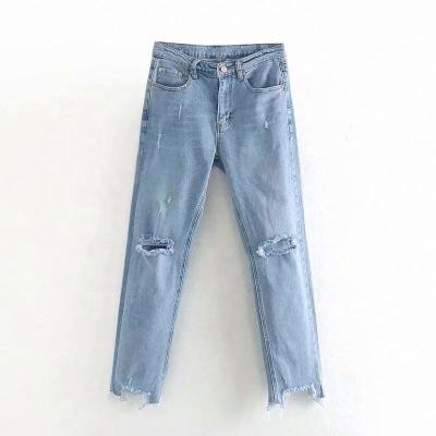 China PT0695A New Style Spring 2021 Women Wear Jeans Latest Fashion Viable Blue Skinny Jeans for sale