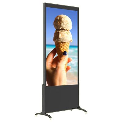 China SDK Hotel Mall 65 Inch Indoor Floor Stands Digital Signage Advertising Split Screen Display for sale