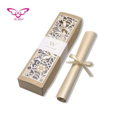 China Europe Lasercut Box Wedding Invitation Card for sale