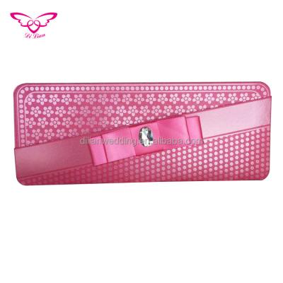 China Royal Blue China Hot Pink Wallet Shape Latest Wedding Card Designs for sale