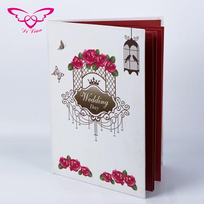 China Diamond Hard Cover Wedding Guest Book for sale