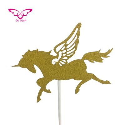 China Hot Sale Flying Horse Cupcake Topper Cake Decoration for sale