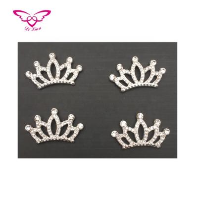 China Silver Wedding Card Accessory Rhinestone Crown Brooch Pin for DIY Wedding Cards for sale