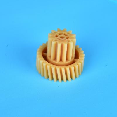 China Plastic small homw hotel appliance maker parts PA46 double gears left hand helical gears for sale