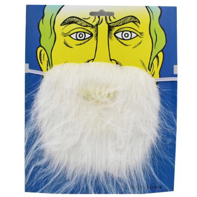 China Funny Fake Party Gift Fake Beard White Mustache With Eyebrow for sale