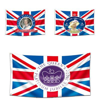 China Health Care Institute 2022 Newcomer 3 x Platinum Jubilee Flag Queen Elizabeth II Flags 5ft Great Britain for sale