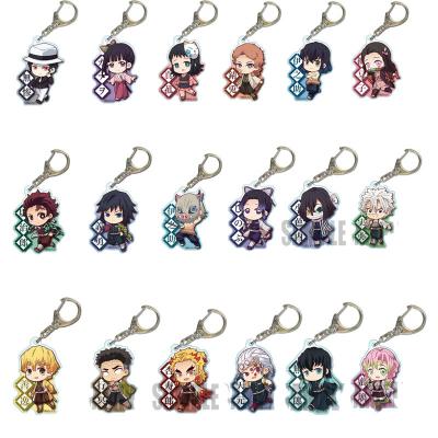 China Promotion Japan Tanjirou Kamado Nezuko Tomioka Giyuu Kimetsu No Yaiba Anime Acrylic Key Chain for sale