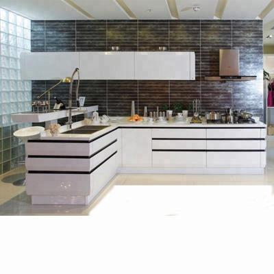 China Welbom Kitchen Furniture Modern Design HDF Customized White Modern Sideboard for sale