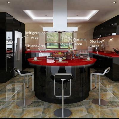 China Modern Luxury Western Style Fitted Kitchens China for sale