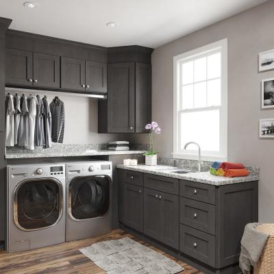 China Welbom Modern Custom Australian Newcatle Style Hampton Bay Gray Lacquer Shaker Laundry Cabinets For Townhouse for sale