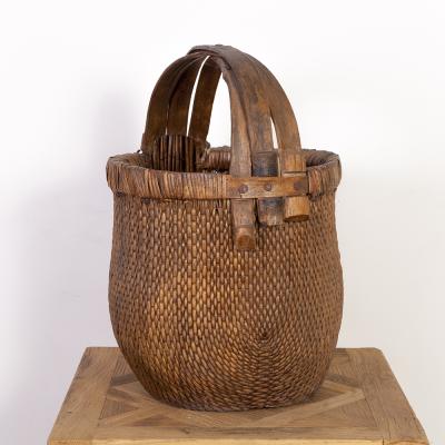 China Home Furniture Antique Chinese Home Decoration Natural Cheap Rattan Wicker Basket for sale