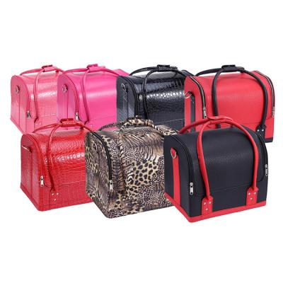 China Wholesale Fashion PU Cosmetic Case Cosmetic Box Makeup Beauty Box Waterproof Portable Storage Holder Travel Filter for sale