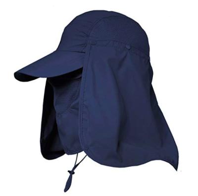 China Character Neck Cover Sun Fishing Hat Wide Brim Bucket Sun Outdoor UV Protection Hiking Hat for sale