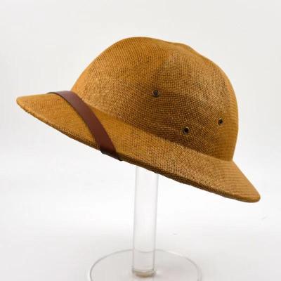 China Safari Straw Pith Helmet Character Costume Hat Outdoor Bike Helmet for sale