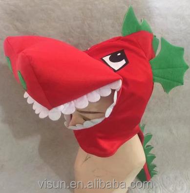 China Character Dragon Hat With Green Spine Red Dragon Costume Hat for sale