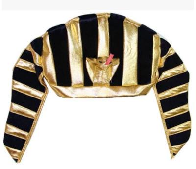 China Egyptian Character Black Gold Helmet Costume Pharaoh HAT for sale