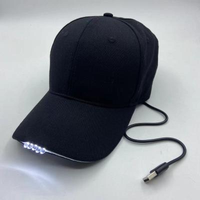 China Factory COMMON Men's Inductive Rechargeable Led Fishing Night Light Baseball Cap Fishing Hat Camping Head Cap for sale