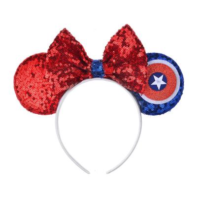 China Plastic National Patriotic Ponytail Bow Tie American American Head Bopper Headband for sale