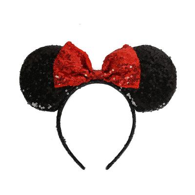 China Plastic Glitter Princess Mouse Sequin Ears Headbands Glitter Party Decoration Cosplay Birthday for Women Girls Kids for sale