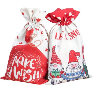 China Chirstmas New Decor 2022 Candy Bag Christmas Halloween Decorations Return Drawstring Cartoon Gift Apple Bag for sale