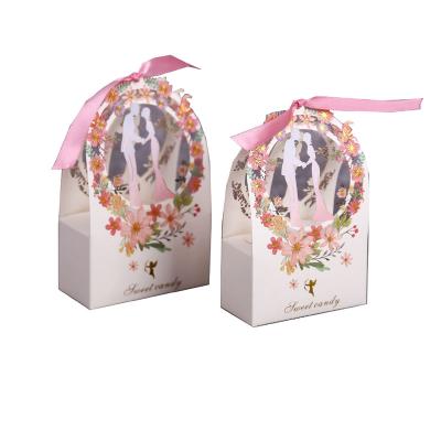 China Recycled Packaging Sweet Groom Flower Small Materials Gift Box Wedding Candy Boxes Thank You Guest Box Wedding Favors Party Supplies for sale