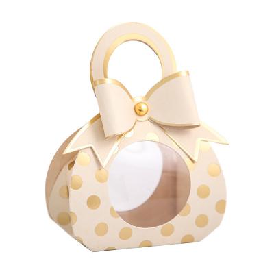 China Recyclable Portable Candy Bag Cute Mini Gift Bag Baby Shower-Wedding Bow Bags for sale