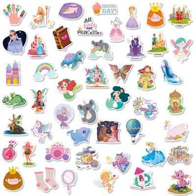 China 50PCS/Bag No Repetitive Waterproof High Quality Hot Selling Cute Stickers For Princess Girl Skateboard Luggage DIY Phone Bike Graffiti Stickers for sale