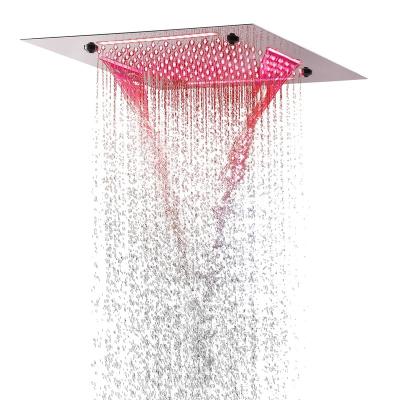 China Needleless M Boenn 20 Inch Rain Shower Head Brushed/Rose/Gold Villa Bathroom Embedde Ceiling LED Shower Panel Polished Chrome & Matt Black for sale