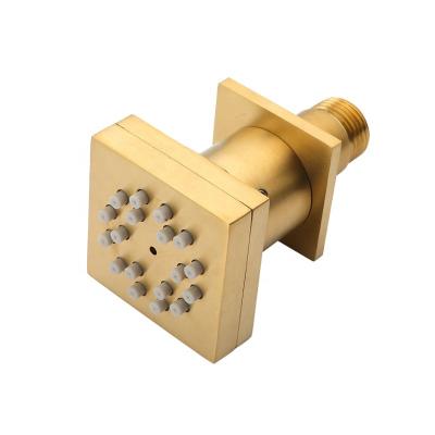 China Bodyless High Pressure Jet In Wall Bathroom Gold Matt Black Color Massage Shower Head M Boenn Brass Square 2 Functions Sprayer Jets for sale