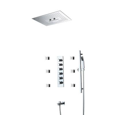 China With Sliding Bar Thermostatic Shower Set System Ceiling 16