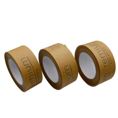 China Waterproof Eco Friendly Self Adhesive Paper Tape Custom Kraft Paper For Carton Sealing for sale