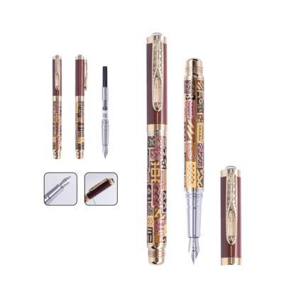 China Classic Business Gift Metal Fountain Pen Luxury Fountain Pen With Customized Logo for sale