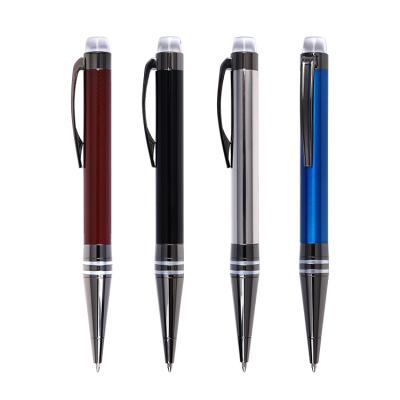 China 2019 New Style China Writing Vertical Stripe High Quality Smooth Metal Pen For School for sale