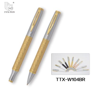 China Writing length can reach 800m fashion design ballpen with fo gift metal pendant ballpoint pen with box leather case for sale