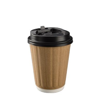 China Custom Printed Disposable Paper Cardboard Disposable Color Coffee Cups 3/6/8/12/16 Ounce Hot Tea Coffee Cups With Covers for sale