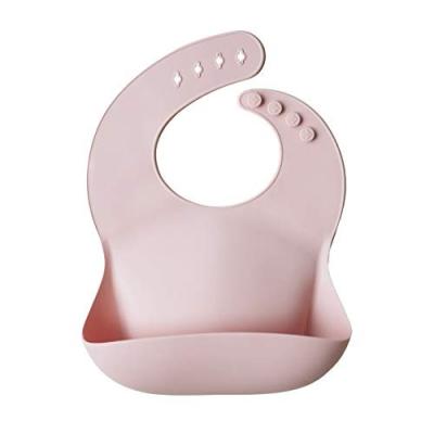 China Custom Made BPA Free Food Grade Silicone Baby High Quality Soft Waterproof Bib With Food Catcher For Baby Bibs for sale