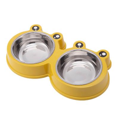 China Bel Sublimation Porcelain Pet Cat Food Dog Food Feederpet Viable Stainless Steel Pet Bowl Feeding Bowl for sale