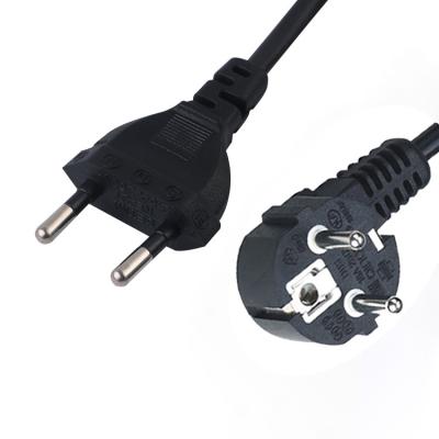 中国 Home Appliance Supply Charger 1.2M 1.5M 1.8M 15M 2 Pin AC Extension Cable EU Power Cord Cable 3 Pin Prong 販売のため