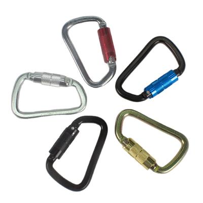 China Factory Heavy Duty 30KN Equipment Accessories/Fall Protection Harness/Safety Belt Form Steel Carabiner Snap Hook Clip For Climbing for sale