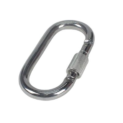 China Custom Heavy Duty Factory 25KN Steel Chromed Big Forgd Gear Accessories JENSAN Accessories/Fall Protection Harness/Seat Belt Lokcing Carabiner For Fall Arrest for sale