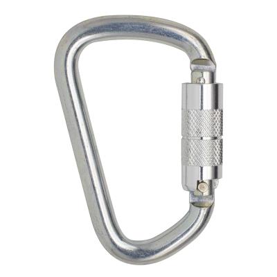 China High Quality Jensan Custom 30KN D Type Equipment Accessories/Fall Protection Harness/Seat Belt Galvanized Steel Carabiner Self-locking Hook For Arrest Seat Belt /autumn connection for sale