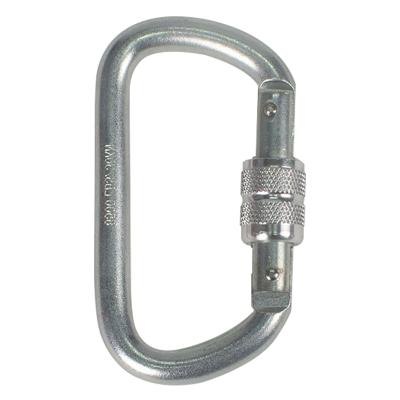 China Wholesale Equipment Accessories JENSAN Factory Screw 30KN Heavy Duty Lock Carabiner Climbing Steel Hook/Fall Protection Harness/Safety Belt For Aerial Work for sale