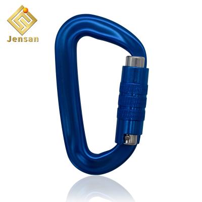 China Custom Eco-friendly JS 12KN Mini Carabiner Clip With Tag Self-Locking Aluminum Alloy For Dog Collar/Outdoor for sale