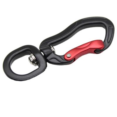 China Small Size Rope Strap Spring Swivel Carabiner Lock Retail Industry Aluminum Hook For Dog Harness for sale