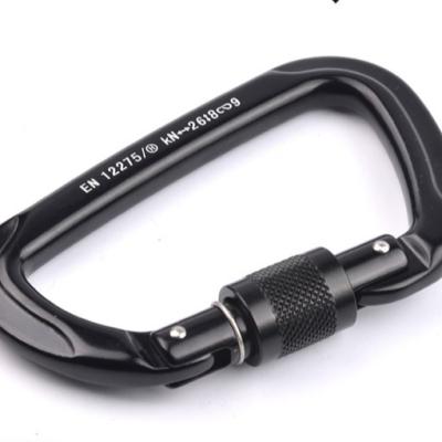 China Equipment Accessories Accessories/Fall Protection Harness/Safety Belt Wholesale High Quality Aluminum Lock Carabiner Climbing With Screw Door for sale